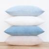 imageMONDAY MOOSE Decorative Throw Pillow Covers Cushion Cases Set of 4 Soft Velvet Modern Designs Mix and Match for Home Decor Pillow Inserts Not Included 18x18 inch GreenBlueBeigeLight Blue
