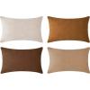 imageMONDAY MOOSE Decorative Throw Pillow Covers Cushion Cases Set of 4 Soft Velvet Modern Designs Mix and Match for Home Decor Pillow Inserts Not Included 18x18 inch GreenBlueBrownBeige