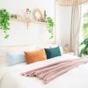 imageMONDAY MOOSE Decorative Throw Pillow Covers Cushion Cases Set of 4 Soft Velvet Modern Designs Mix and Match for Home Decor Pillow Inserts Not Included 18x18 inch GreenBlueOrangeGreen