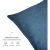 imageMONDAY MOOSE Decorative Throw Pillow Covers Cushion Cases Set of 4 Soft Velvet Modern Designs Mix and Match for Home Decor Pillow Inserts Not Included 18x18 inch GreenBlueGreenBlue