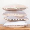 imageMONDAY MOOSE Decorative Throw Pillow Covers Cushion Cases Set of 4 Soft Velvet Pom Poms DoubleSided Designs Mix and Match for Home Decor Pillow Inserts Not Included 18x18 inch GreenBlueStone GrayBeige Cream