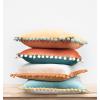 imageMONDAY MOOSE Decorative Throw Pillow Covers Cushion Cases Set of 4 Soft Velvet Pom Poms DoubleSided Designs Mix and Match for Home Decor Pillow Inserts Not Included 18x18 inch GreenBlueOrangeTeal