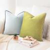 imageMONDAY MOOSE Decorative Throw Pillow Covers Cushion Cases Set of 2 Soft Velvet Modern DoubleSided Designs Mix and Match for Home Decor Pillow Inserts Not Included 14x14 inch OrangeTealGreenBlue