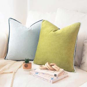 imageMONDAY MOOSE Decorative Throw Pillow Covers Cushion Cases Set of 2 Soft Velvet Modern DoubleSided Designs Mix and Match for Home Decor Pillow Inserts Not Included 14x14 inch OrangeTealGreenBlue