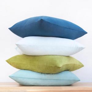 imageMONDAY MOOSE Decorative Throw Pillow Covers Cushion Cases Set of 4 Soft Velvet Modern Designs Mix and Match for Home Decor Pillow Inserts Not Included 18x18 inch GreenBlueGreenBlue