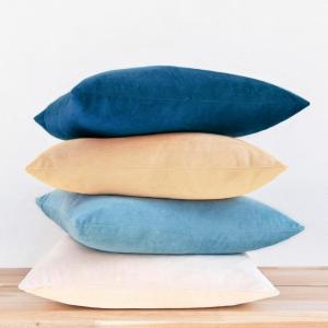 imageMONDAY MOOSE Decorative Throw Pillow Covers Cushion Cases Set of 4 Soft Velvet Modern Designs Mix and Match for Home Decor Pillow Inserts Not Included 18x18 inch GreenBlueBlueBeige