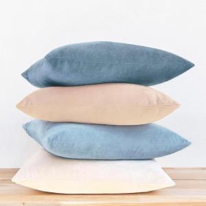 imageMONDAY MOOSE Decorative Throw Pillow Covers Cushion Cases Set of 4 Soft Velvet Modern Designs Mix and Match for Home Decor Pillow Inserts Not Included 18x18 inch GreenBlueBeigeLight Blue