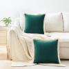 imageMONDAY MOOSE Decorative Throw Pillow Covers Cushion Cases Set of 2 Soft Velvet Modern Fringe Tassel Designs Mix and Match for Home Decor Pillow Inserts Not Included Orange 16x16 inchTeal Green