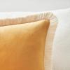 imageMONDAY MOOSE Decorative Throw Pillow Covers Cushion Cases Set of 2 Soft Velvet Modern Fringe Tassel Designs Mix and Match for Home Decor Pillow Inserts Not Included Orange 16x16 inchYellow