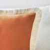 imageMONDAY MOOSE Decorative Throw Pillow Covers Cushion Cases Set of 2 Soft Velvet Modern Fringe Tassel Designs Mix and Match for Home Decor Pillow Inserts Not Included Orange 16x16 inchOrange