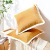 imageMONDAY MOOSE Decorative Throw Pillow Covers Cushion Cases Set of 2 Soft Velvet Modern Fringe Tassel Designs Mix and Match for Home Decor Pillow Inserts Not Included Orange 16x16 inchYellow