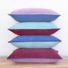 imageMONDAY MOOSE Decorative Throw Pillow Covers Cushion Cases Set of 4 Soft Velvet Modern DoubleSided Designs Mix and Match for Home Decor Pillow Inserts Not Included 16x16 inch OrangeGreenPurpleBlue