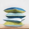 imageMONDAY MOOSE Decorative Throw Pillow Covers Cushion Cases Set of 4 Soft Velvet Modern DoubleSided Designs Mix and Match for Home Decor Pillow Inserts Not Included 16x16 inch OrangeGreenGreenBlue