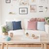 imageMONDAY MOOSE Decorative Throw Pillow Covers Cushion Cases Set of 4 Soft Velvet Modern DoubleSided Designs Mix and Match for Home Decor Pillow Inserts Not Included 16x16 inch OrangeGreenPinkBlue