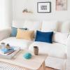 imageMONDAY MOOSE Decorative Throw Pillow Covers Cushion Cases Set of 4 Soft Velvet Modern DoubleSided Designs Mix and Match for Home Decor Pillow Inserts Not Included 16x16 inch OrangeGreenBlueBeige