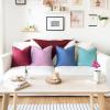 imageMONDAY MOOSE Decorative Throw Pillow Covers Cushion Cases Set of 4 Soft Velvet Modern DoubleSided Designs Mix and Match for Home Decor Pillow Inserts Not Included 16x16 inch OrangeGreenPurpleBlue