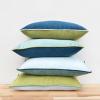 imageMONDAY MOOSE Decorative Throw Pillow Covers Cushion Cases Set of 4 Soft Velvet Modern DoubleSided Designs Mix and Match for Home Decor Pillow Inserts Not Included 16x16 inch OrangeGreenGreenBlue