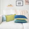 imageMONDAY MOOSE Decorative Throw Pillow Covers Cushion Cases Set of 4 Soft Velvet Modern DoubleSided Designs Mix and Match for Home Decor Pillow Inserts Not Included 16x16 inch OrangeGreenGreenBlue