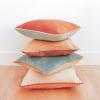 imageMONDAY MOOSE Decorative Throw Pillow Covers Cushion Cases Set of 4 Soft Velvet Modern DoubleSided Designs Mix and Match for Home Decor Pillow Inserts Not Included 16x16 inch OrangeGreenOrangeTeal