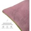 imageMONDAY MOOSE Decorative Throw Pillow Covers Cushion Cases Set of 4 Soft Velvet Modern DoubleSided Designs Mix and Match for Home Decor Pillow Inserts Not Included 16x16 inch OrangeGreenPurpleGreen