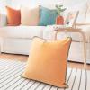 imageMONDAY MOOSE Decorative Throw Pillow Covers Cushion Cases Set of 4 Soft Velvet Modern DoubleSided Designs Mix and Match for Home Decor Pillow Inserts Not Included 16x16 inch OrangeGreenOrangeTeal