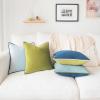 imageMONDAY MOOSE Decorative Throw Pillow Covers Cushion Cases Set of 4 Soft Velvet Modern DoubleSided Designs Mix and Match for Home Decor Pillow Inserts Not Included 16x16 inch OrangeGreenGreenBlue