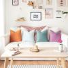 imageMONDAY MOOSE Decorative Throw Pillow Covers Cushion Cases Set of 4 Soft Velvet Modern DoubleSided Designs Mix and Match for Home Decor Pillow Inserts Not Included 16x16 inch OrangeGreenPurpleTeal