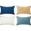imageMONDAY MOOSE Decorative Throw Pillow Covers Cushion Cases Set of 4 Soft Velvet Modern DoubleSided Designs Mix and Match for Home Decor Pillow Inserts Not Included 16x16 inch OrangeGreenBlueBeige