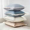 imageMONDAY MOOSE Decorative Throw Pillow Covers Set of 4 Soft Velvet Modern Fringe Tassel Designs Mix and Match for Home Decor Pillow Inserts Not Included 18x18 inch BeigeDusty PinkBeigeLight Blue