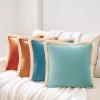 imageMONDAY MOOSE Decorative Throw Pillow Covers Set of 4 Soft Velvet Modern Fringe Tassel Designs Mix and Match for Home Decor Pillow Inserts Not Included 18x18 inch BeigeDusty PinkOrangeTeal Blue