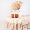 imageMONDAY MOOSE Gingham Checkered Farmhouse Rustic Ruffle Style Decoration Round Natural Stonewashed Cotton Tablecloth for Kitchen Dining Room Restaurant 60quot Round BeigeBeige