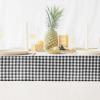 imageMONDAY MOOSE Gingham Checkered Farmhouse Rustic Ruffle Style Decoration Round Natural Stonewashed Cotton Tablecloth for Kitchen Dining Room Restaurant 60quot Round BeigeBlackWhite