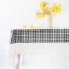 imageMONDAY MOOSE Gingham Checkered Farmhouse Rustic Ruffle Style Decoration Round Natural Stonewashed Cotton Tablecloth for Kitchen Dining Room Restaurant 60quot Round BeigeBlackWhite