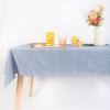 imageMONDAY MOOSE Gingham Checkered Farmhouse Rustic Ruffle Style Decoration Round Natural Stonewashed Cotton Tablecloth for Kitchen Dining Room Restaurant 60quot Round BeigeBlueWhite Stripes