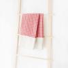 imageMONDAY MOOSE Gingham Checkered Farmhouse Rustic Ruffle Style Decoration Round Natural Stonewashed Cotton Tablecloth for Kitchen Dining Room Restaurant 60quot Round BeigeRedWhite