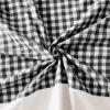 imageMONDAY MOOSE Gingham Checkered Farmhouse Rustic Ruffle Style Decoration Round Natural Stonewashed Cotton Tablecloth for Kitchen Dining Room Restaurant 60quot Round BeigeBlackWhite