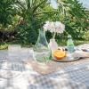 imageMONDAY MOOSE Gingham Checkered Farmhouse Rustic Ruffle Style Decoration Round Natural Stonewashed Cotton Tablecloth for Kitchen Dining Room Restaurant 60quot Round BeigeBeige