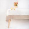 imageMONDAY MOOSE Gingham Checkered Farmhouse Rustic Ruffle Style Decoration Round Natural Stonewashed Cotton Tablecloth for Kitchen Dining Room Restaurant 60quot Round BeigeWhiteBeige