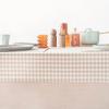 imageMONDAY MOOSE Gingham Checkered Farmhouse Rustic Ruffle Style Decoration Round Natural Stonewashed Cotton Tablecloth for Kitchen Dining Room Restaurant 60quot Round BeigeBeige