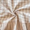 imageMONDAY MOOSE Gingham Checkered Farmhouse Rustic Ruffle Style Decoration Round Natural Stonewashed Cotton Tablecloth for Kitchen Dining Room Restaurant 60quot Round BeigeBeige