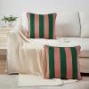 imageMONDAY MOOSE Decorative Throw Pillow Covers Cushion Cases Set of 2 Soft Velvet Striped Piping Edge Designs Pillow Inserts Not Included BlueLight Blue 18x18 inchPinkGreen