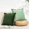 imageMONDAY MOOSE Decorative Throw Pillow Covers Cushion Cases Set of 2 Soft Velvet Scalloped Round Edge Designs Mix and Match for Home Decor Pillow Inserts Not Included Light Green 18x18 inchGreenLight Green