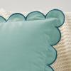 imageMONDAY MOOSE Decorative Throw Pillow Covers Cushion Cases Set of 2 Soft Velvet Scalloped Round Edge Designs Mix and Match for Home Decor Pillow Inserts Not Included Light Green 18x18 inchLight Blue