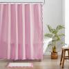 imageMONDAY MOOSE Scalloped Waffle Weave Shower Curtain with Rustproof Metal Grommet Holes for Bathroom Machine Washable Hooks Included 72x72 inch Dark BlueSky BlueHot PinkLight Pink