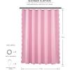 imageMONDAY MOOSE Scalloped Waffle Weave Shower Curtain with Rustproof Metal Grommet Holes for Bathroom Machine Washable Hooks Included 72x72 inch Dark BlueSky BlueHot PinkLight Pink