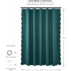 imageMONDAY MOOSE Scalloped Waffle Weave Shower Curtain with Rustproof Metal Grommet Holes for Bathroom Machine Washable Hooks Included 72x72 inch Dark BlueSky BlueLight SageDark Teal