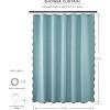 imageMONDAY MOOSE Scalloped Waffle Weave Shower Curtain with Rustproof Metal Grommet Holes for Bathroom Machine Washable Hooks Included 72x72 inch Dark BlueSky BlueDark BlueSky Blue
