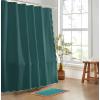 imageMONDAY MOOSE Scalloped Waffle Weave Shower Curtain with Rustproof Metal Grommet Holes for Bathroom Machine Washable Hooks Included 72x72 inch Dark BlueSky BlueLight SageDark Teal