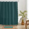 imageMONDAY MOOSE Scalloped Waffle Weave Shower Curtain with Rustproof Metal Grommet Holes for Bathroom Machine Washable Hooks Included 72x72 inch Dark BlueSky BlueLight SageDark Teal