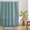 imageMONDAY MOOSE Scalloped Waffle Weave Shower Curtain with Rustproof Metal Grommet Holes for Bathroom Machine Washable Hooks Included 72x72 inch Dark BlueSky BlueDark BlueSky Blue